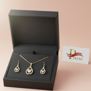 Heart in Drop Pendant Set