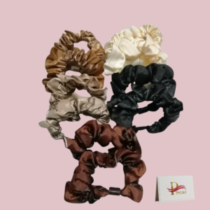 Set of 5 Pairs of Ribbon Scrunchies