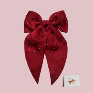 Silver Doted Hair Bows